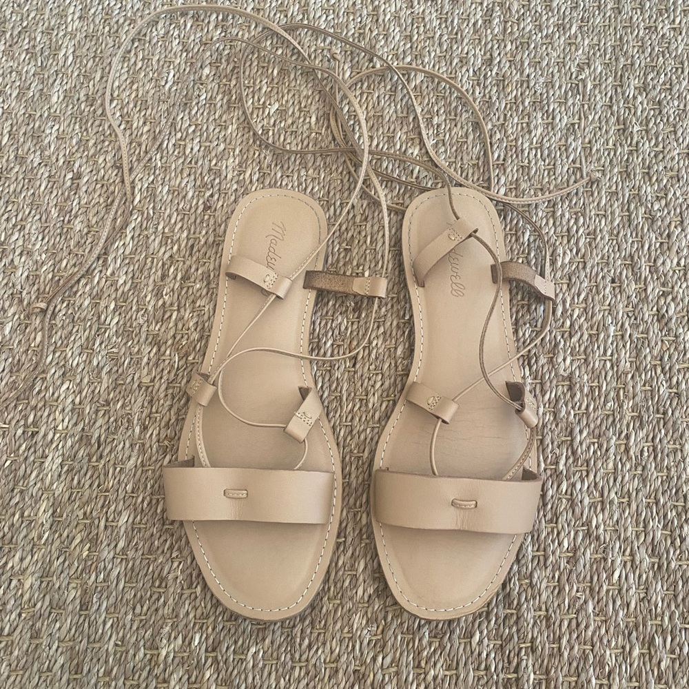 Madewell Leather Lace Up Sandals